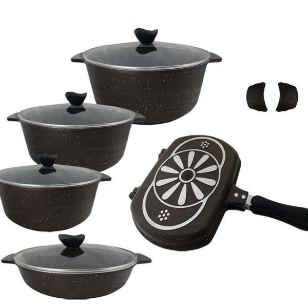 سرویس قابلمه 12 پارچه (پیلو) پیلاو  کد 202003  12-piece pilaf pot set _ crimson