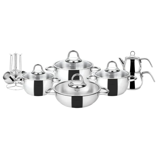 سرویس قابلمه کاراجا استیل ۱۵ پارچه KARACA مدل SEVILLA