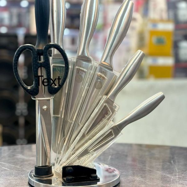 ست چاقو آشپزخانه 8 پارچه استیل ام جی اس مدل 5014