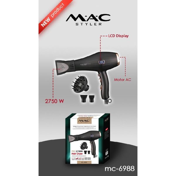 سشوار حرفه ای مک استایلر M.A.C STYLER مدل MC6988