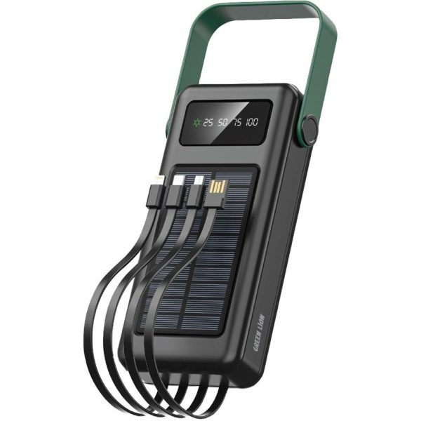 پاور بانک گرین لاین مدل Solar Max ظرفیت 30000 میلی آمپر ساعت Green Lion