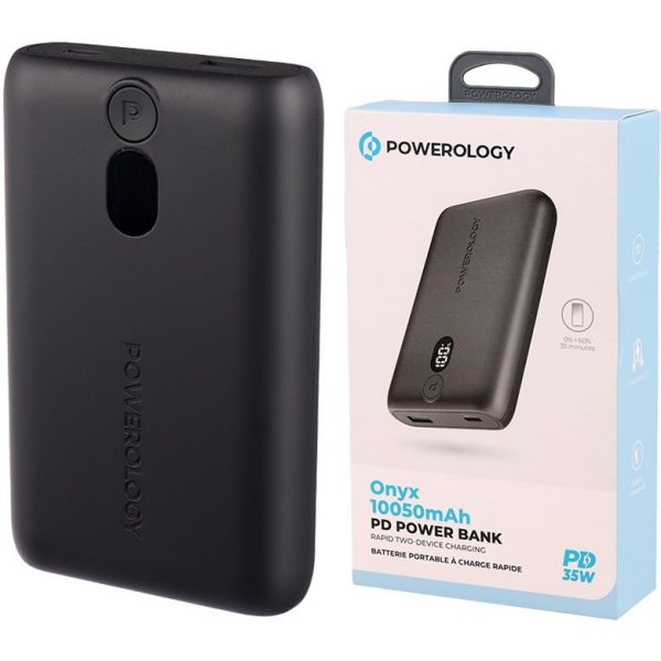 پاوربانک پاورولوژی مدل onyx PPBCHA18 ظرفیت 10050 میلی آمپر ساعت