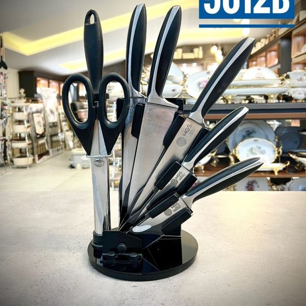 ست چاقو آشپزخانه 8 پارچه استیل ام جی اس مدل 5012B