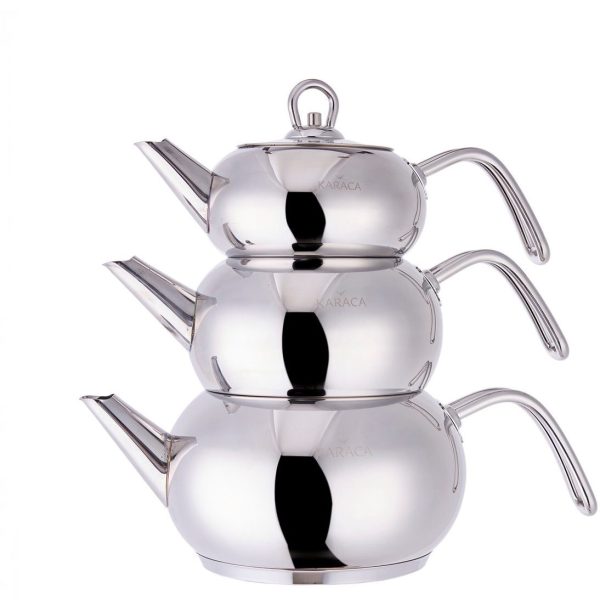 ست کتری قوری تری دی (سه تکه) کاراجا مدل 153.03.07.4256 ا Karaca-three-piece-kettle-set