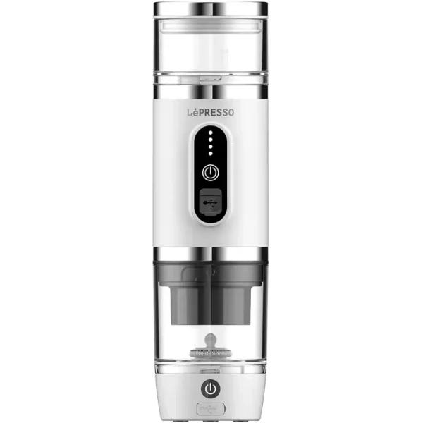 قهوه ساز شارژی مدل lepresso 4 in 1 portable coffee machine with milk frother