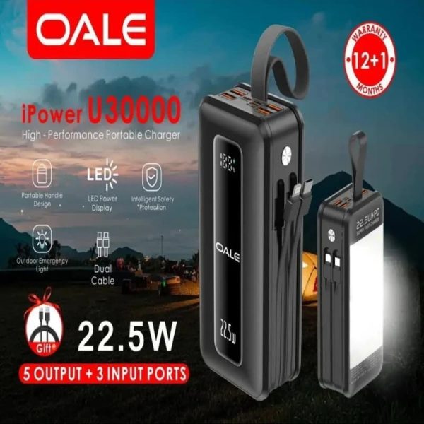 پاور بانک 30 هزار میلی آمپر مدل OALE iPower U30000