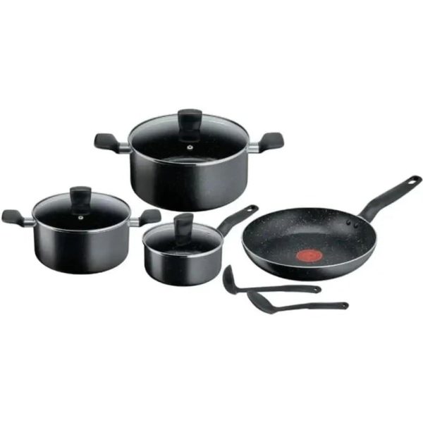 سرویس قابلمه تفال 9 پارچه TefaL مدل Dark Stone B491S985