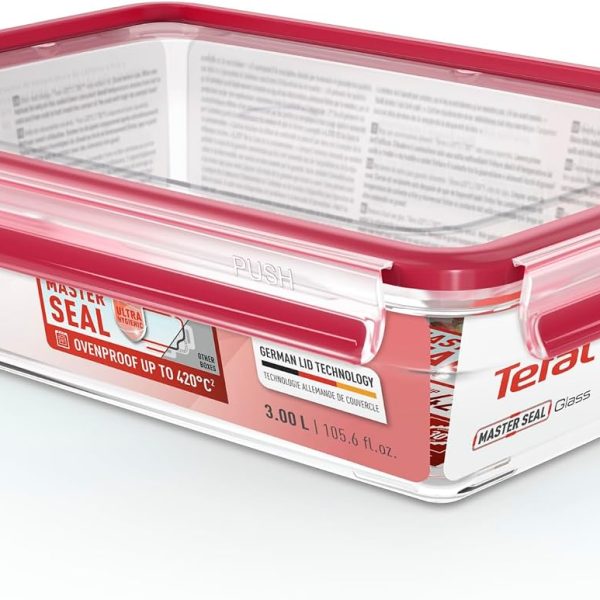ظرف نگهدارنده مواد غذایی مستطیلی تفال TefaL مدل N1041210 Masterseal Fresh