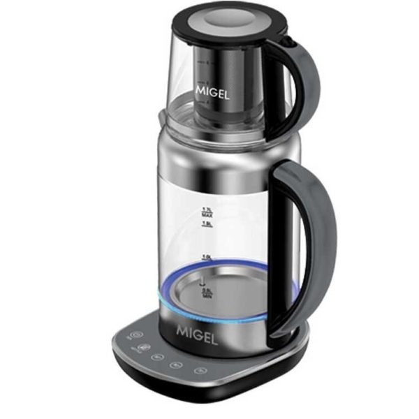 چای ساز میگل MIGEL مدل GTS230 ظرفیت ۱.۷ لیتر با کتری شیشه‌ای